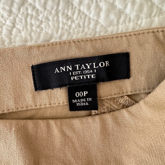 Ann Taylor Stretch Pencil Skirt Women’s 00 Petite Tan Khaki - Picture 4 of 7